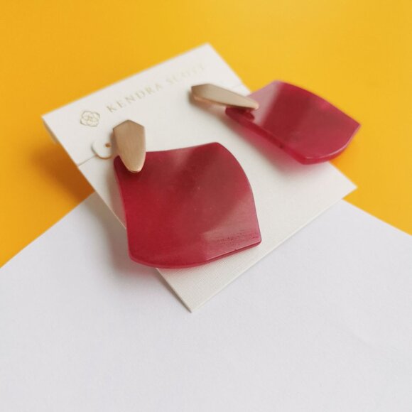 Astoria Rose Gold Purple Agate Earrings by Kendra Scott - Picture 2 of 3